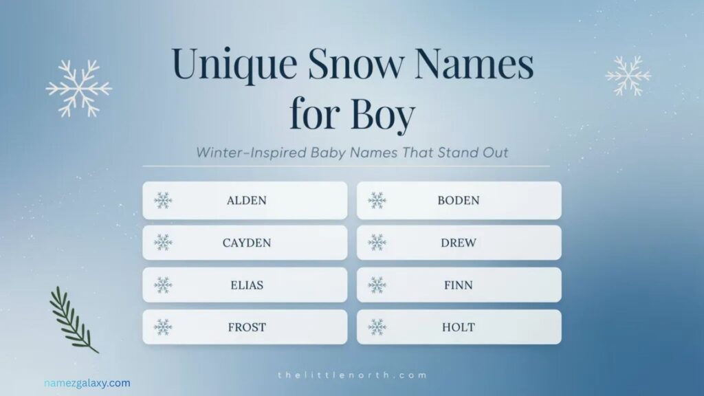 Unique Snow Names for Boy