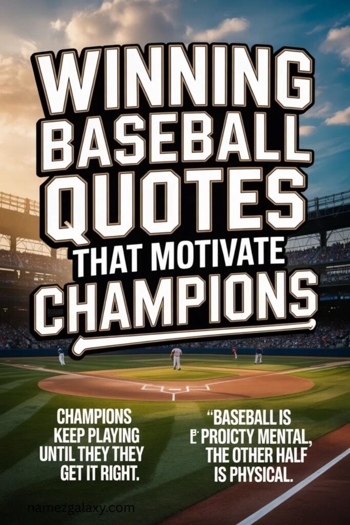 Winning Baseball Quotes That Motivate Champions