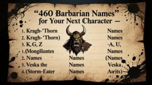 460 Barbarian Names for Your Next Character