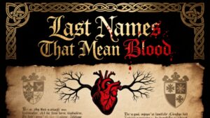 Last Names That Mean Blood