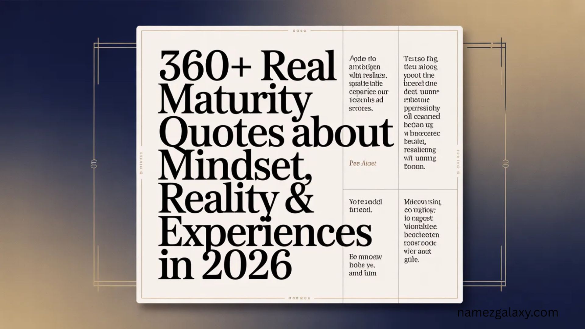 360+ Real Maturity Quotes About Mindset, Reality & Experiences In 2026