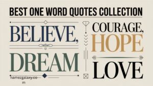 460+ Best One Word Quotes Collection In 2026